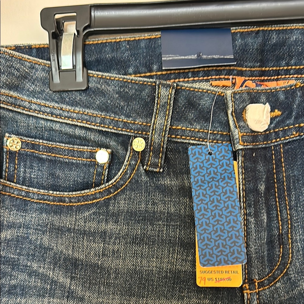 Tory Burch Women's Blue Boot Cut Jeans - Picture 5 of 13